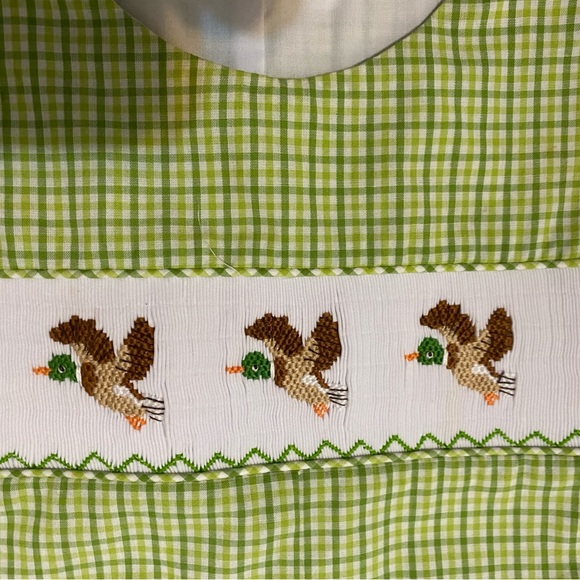 Smocked Kids Boys Romper Ducks - Picture 4 of 7